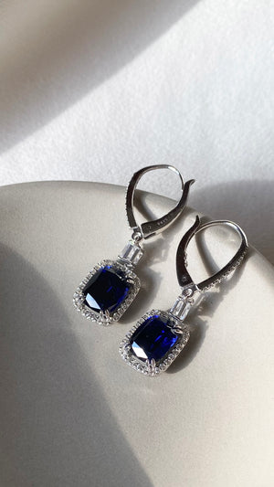 Claudia Cushion Sapphire Drops