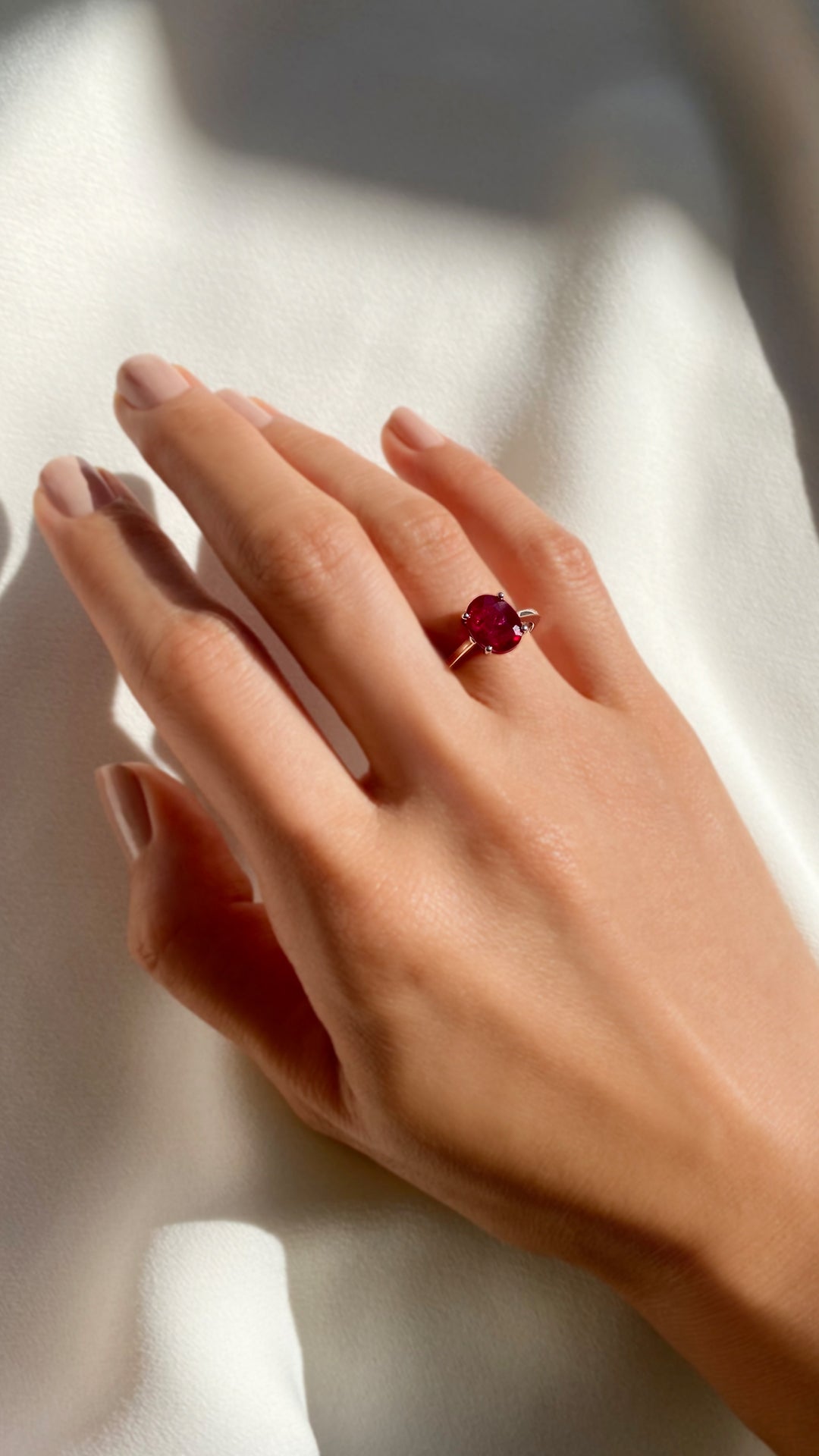 Collette Ring 1.50ct 18K White Gold Ruby