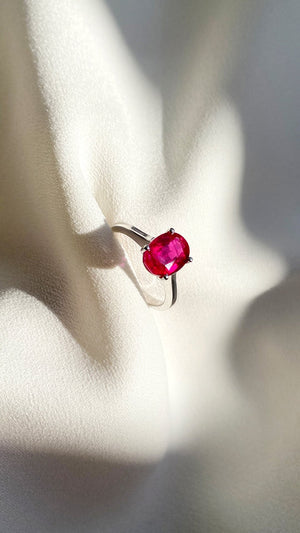 Collette Ring 1.50ct 18K White Gold Ruby