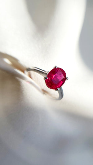 Collette Ring 1.50ct 18K White Gold Ruby
