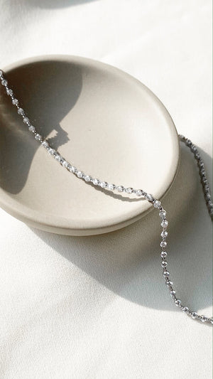 Coralie Necklace White Gold Plated