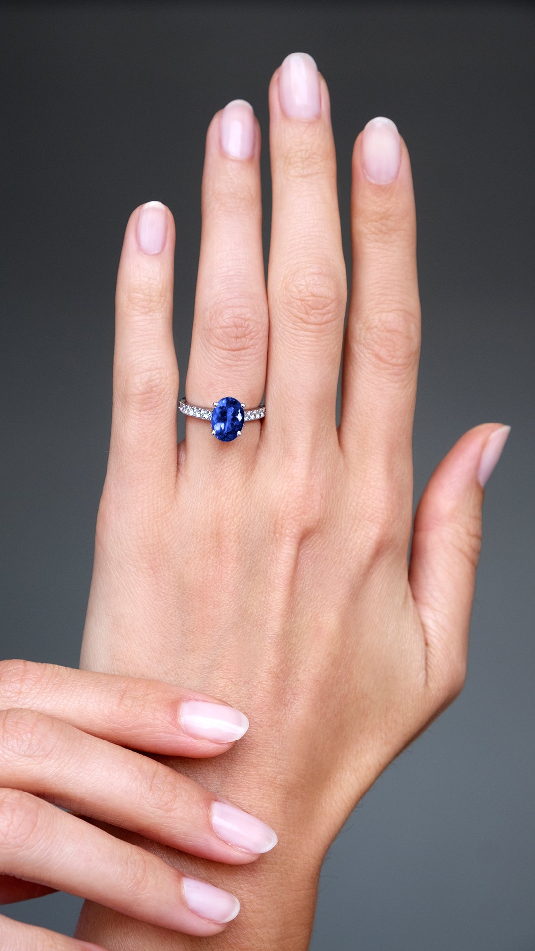 18k white gold sapphire cheap ring