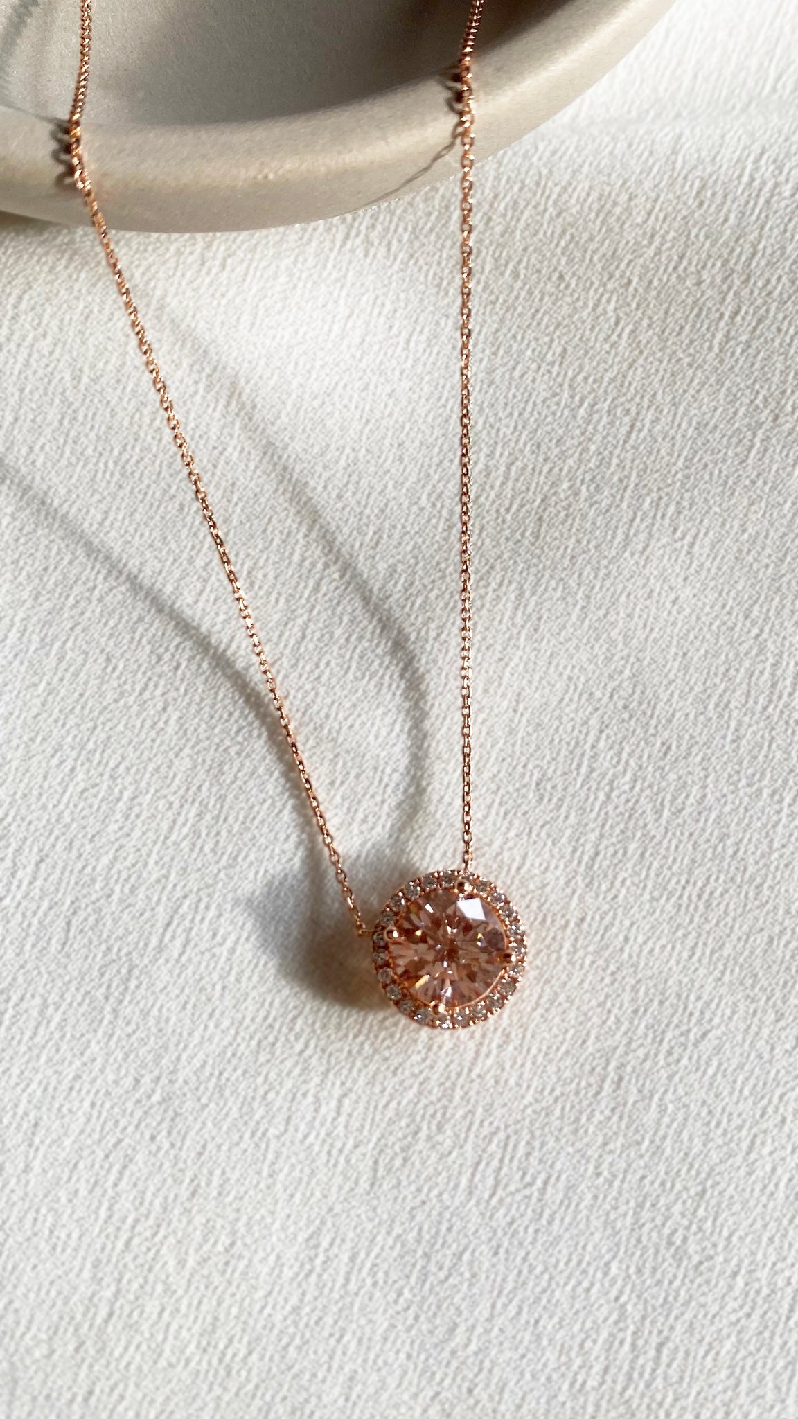 Cory Necklace 2.00ct Fancy Pink 18K Rose Gold