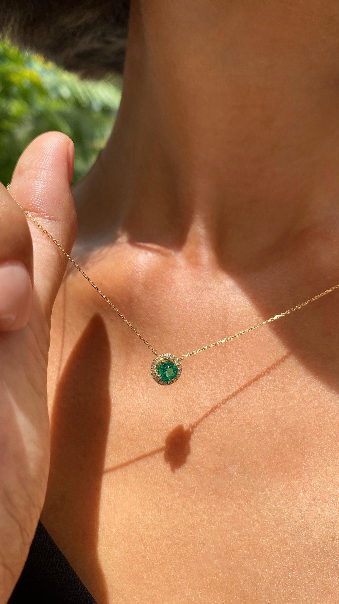 Cory Necklace 18K Yellow Gold Emerald