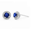 Cory Studs 18K White Gold Sapphire