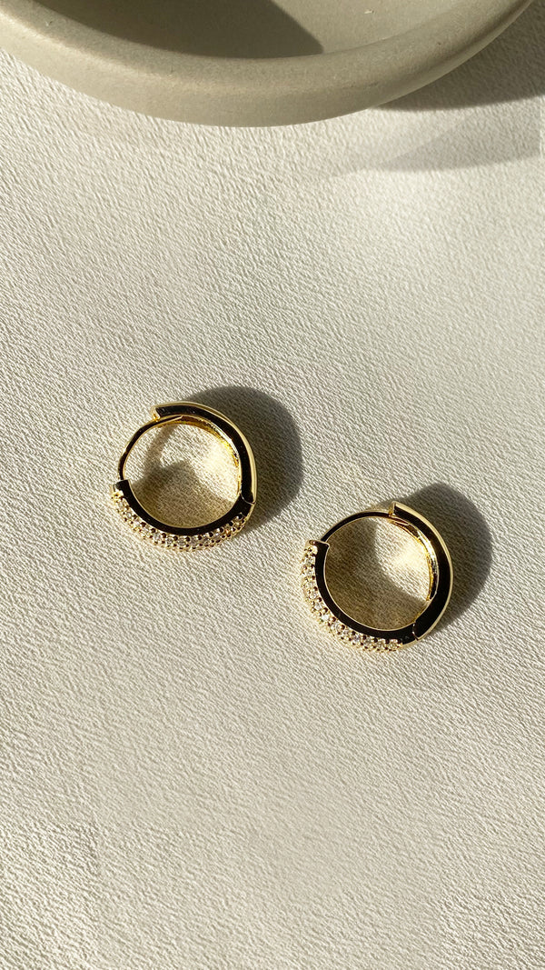 Dana Hoop Earrings Gold Vermeil