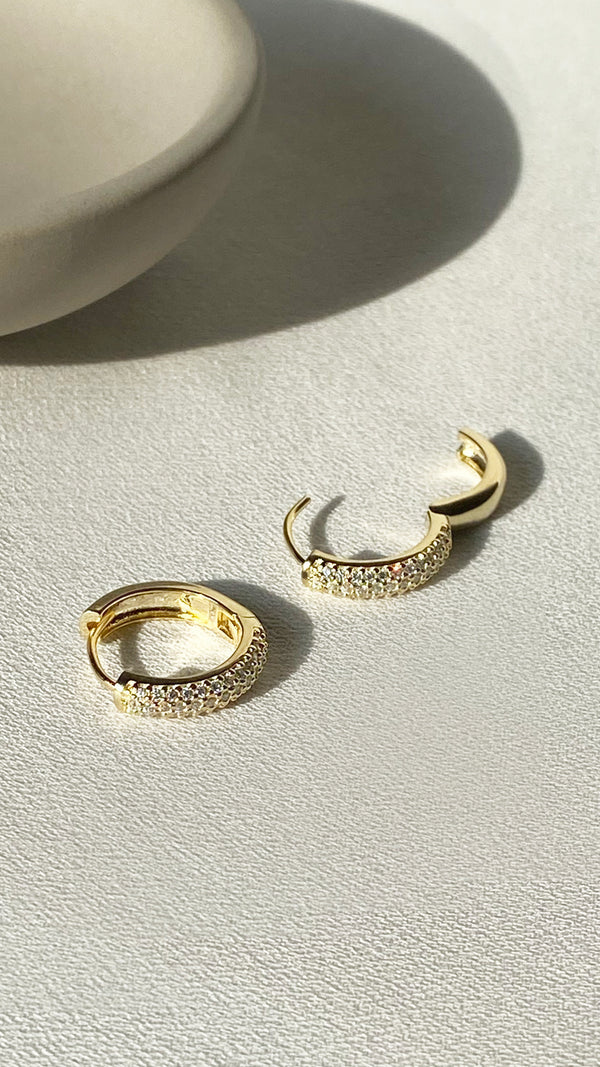 Dana Hoop Earrings Gold Vermeil