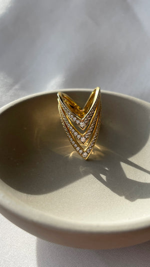 Delta Ring 18K Gold Vermeil