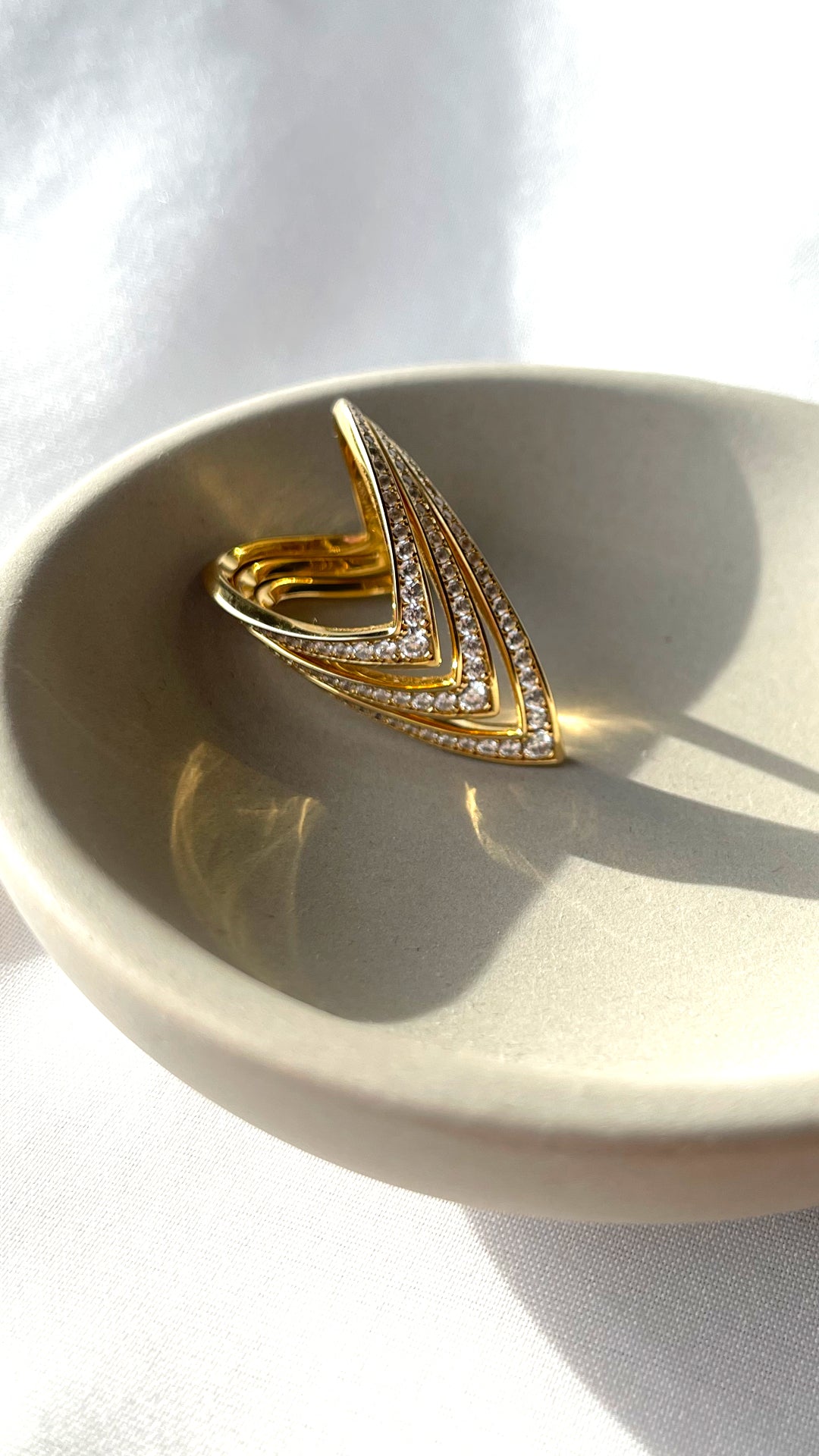 Delta Ring Gold Vermeil