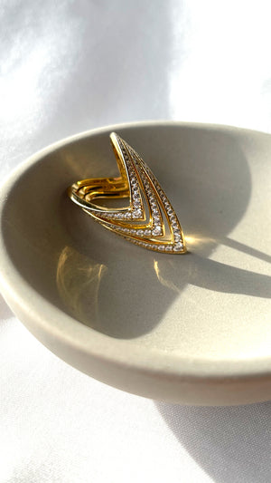 Delta Ring 18K Gold Vermeil