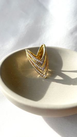 Delta Ring 18K Gold Vermeil