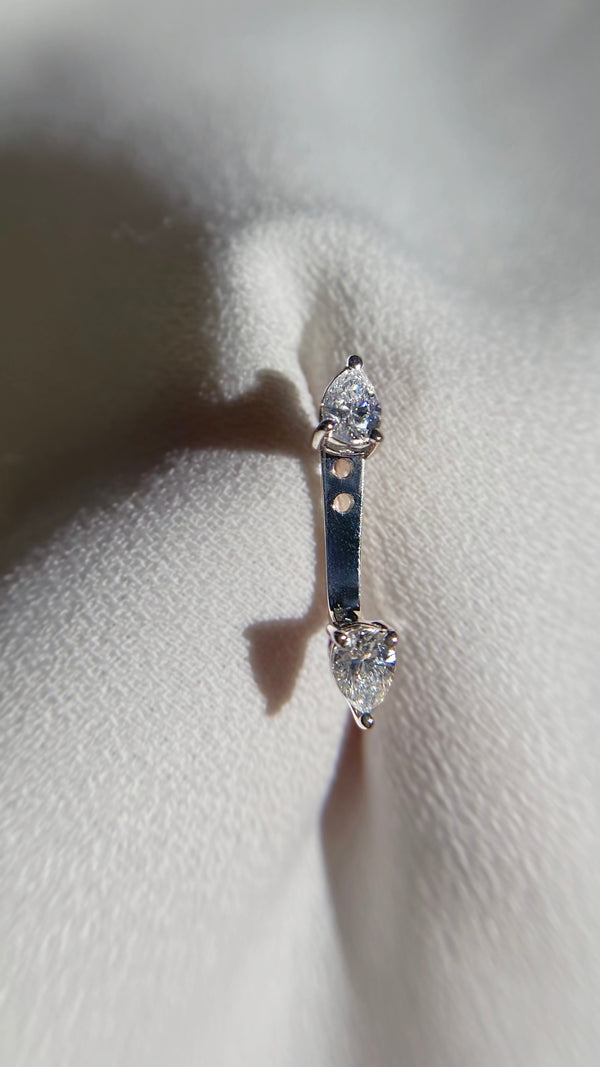 Eileen Ear Jacket Earring 9K White Gold