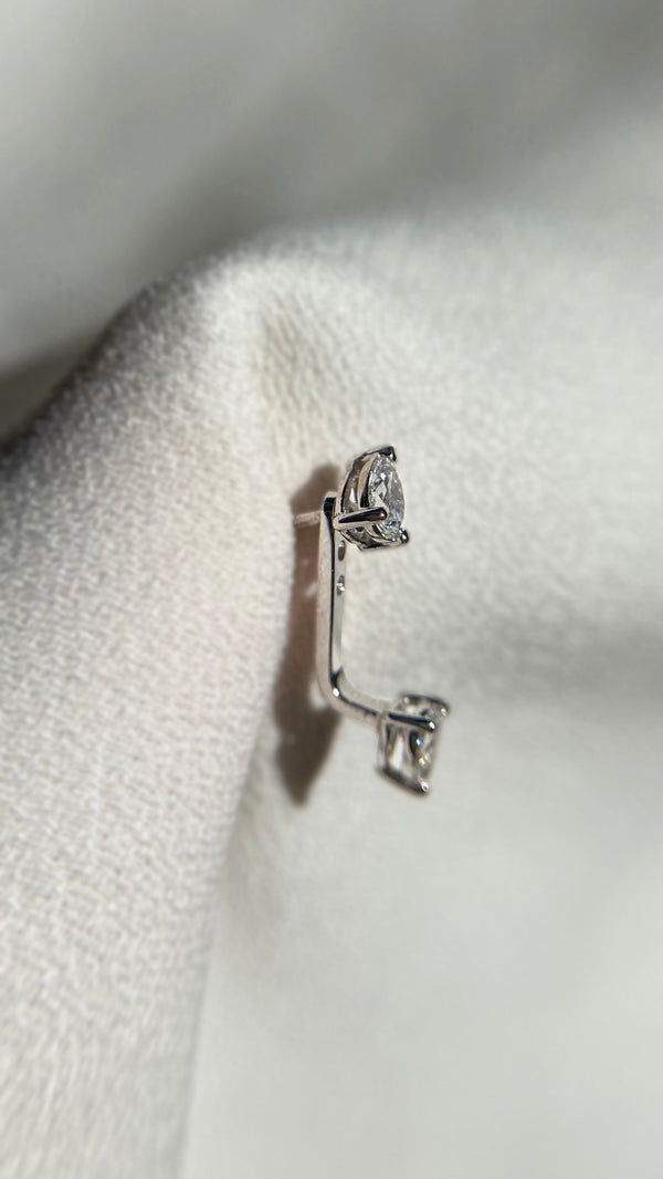 Eileen Ear Jacket Earring 9K White Gold