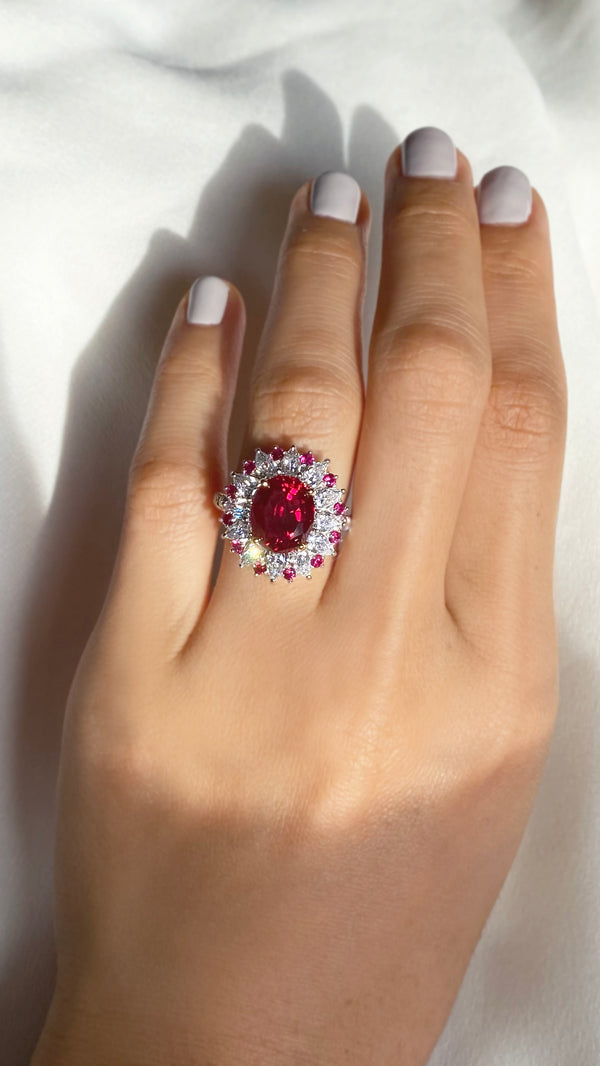 Emma Ring Ruby Sterling Silver