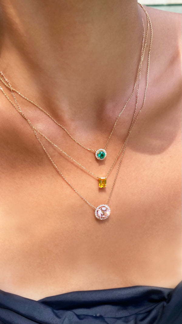 Cory Necklace 2.00ct Fancy Pink 18K Rose Gold
