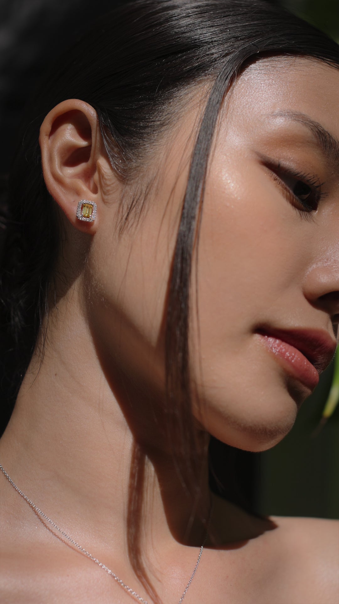 Eton Yellow Stud Earrings Sterling Silver