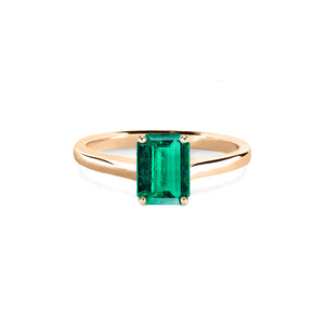 Evelyn Ring 1.00ct Emerald 18K Rose Gold