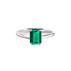Evelyn Ring 18K White Gold Emerald