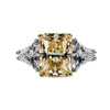 Farrah Canary Radiant Ring 9K White Gold