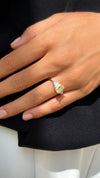 Farrah Canary Radiant Ring 9K White Gold