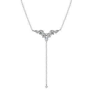 Fleur Necklace 9K White Gold