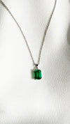 Fulton Emerald Green Necklace White Gold
