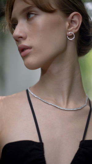 Gaea Hoops Silver