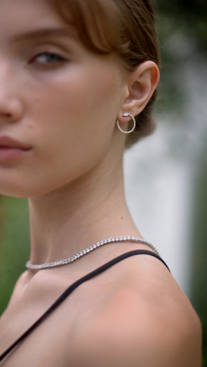 Gaea Hoops Silver