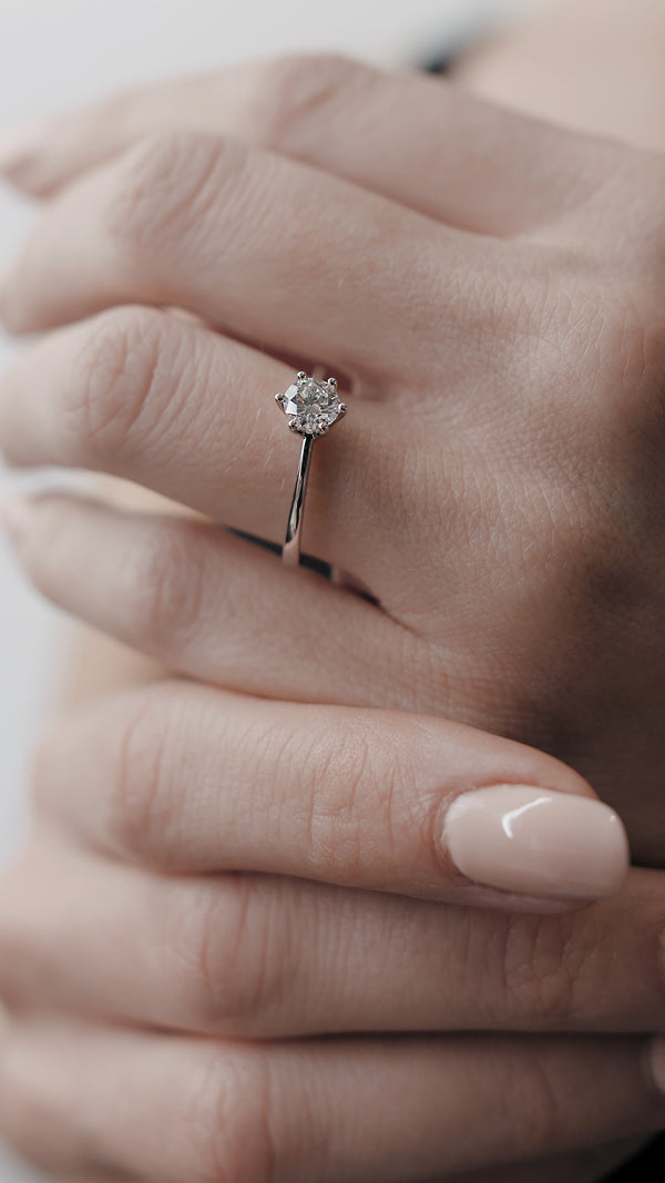 Gaia Diamond Ring 0.51ct 18K White Gold