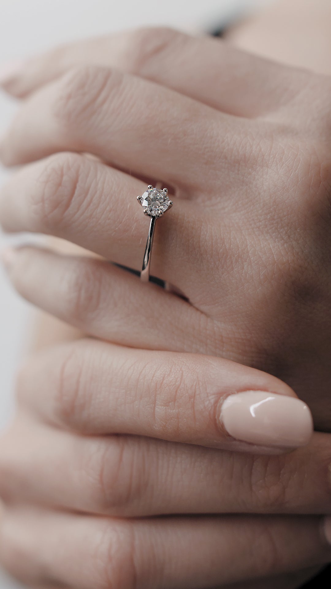 Gaia Diamond Ring 0.51ct 18K White Gold