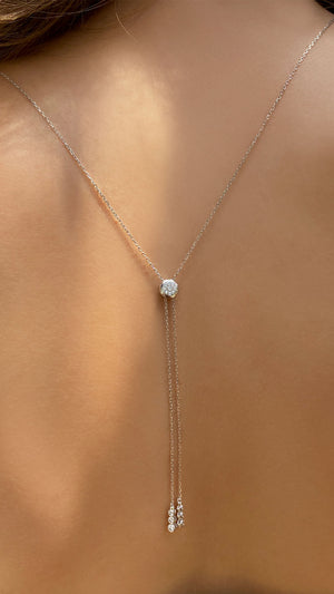 Quentin Necklace White Gold Plated