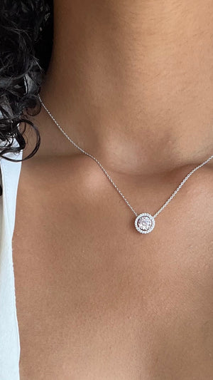 Gwen Necklace White Gold Plated