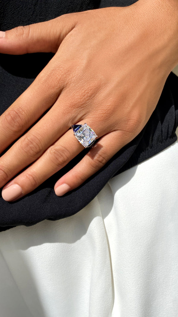 Gemma Sapphire Ring 9K White Gold