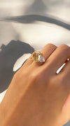 Gemma Yellow Ring 9K White Gold