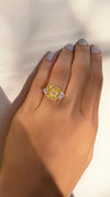 Gemma Yellow Ring 9K White Gold