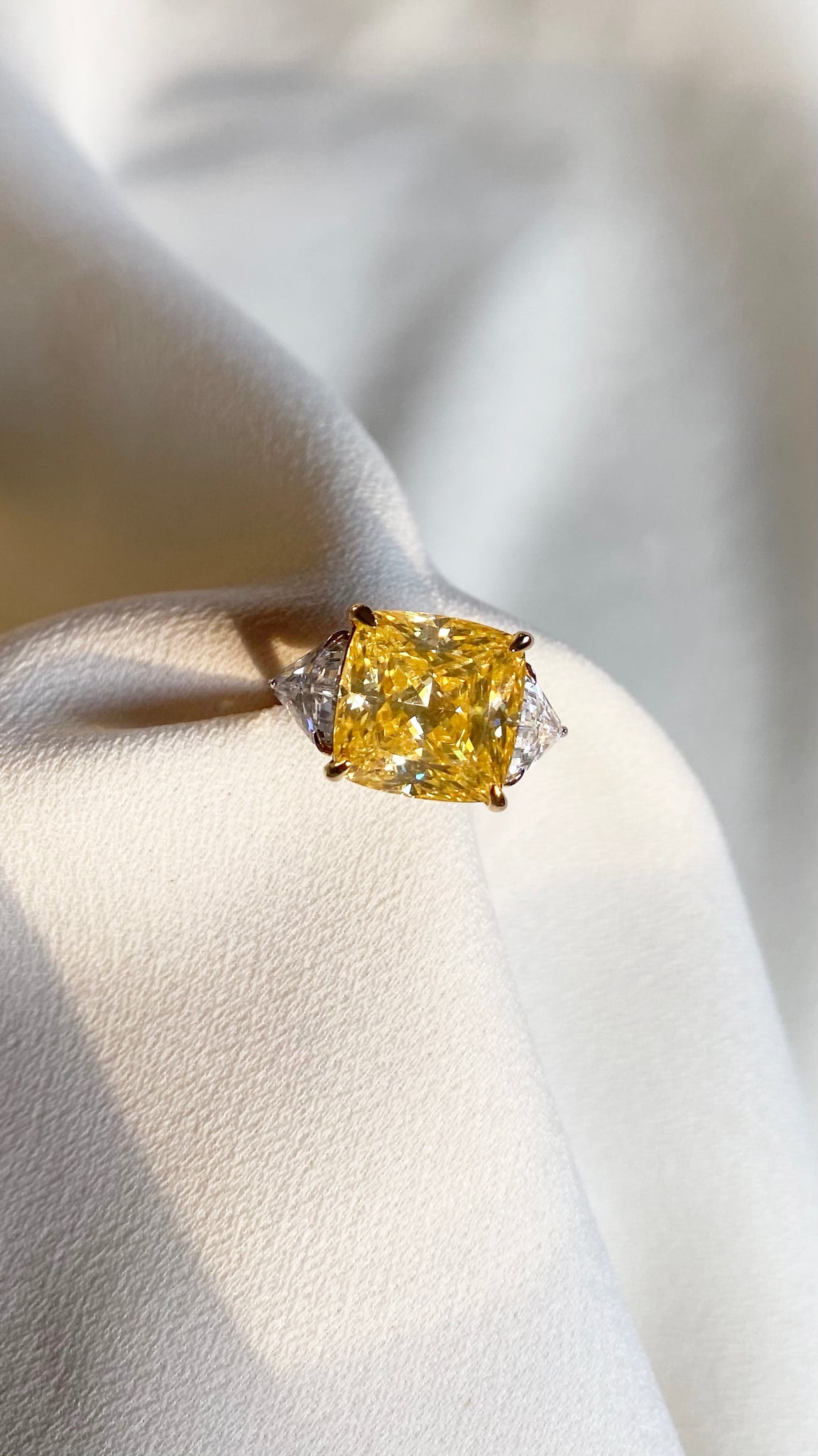 Yellow shop cocktail ring