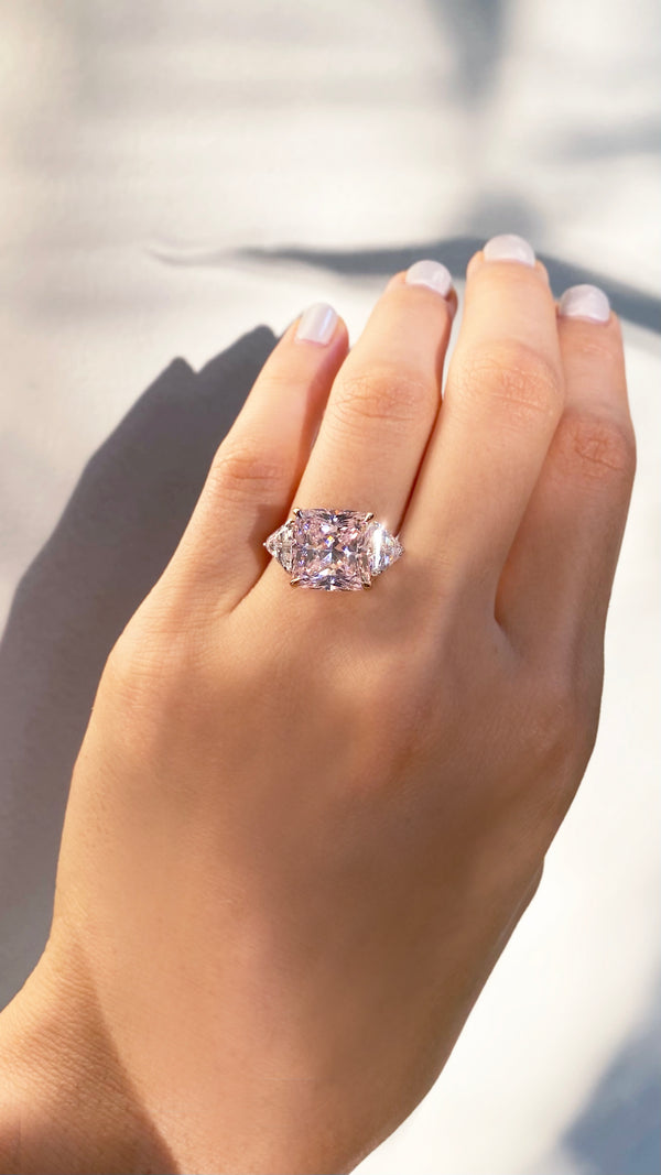 Gemma Pink Ring 9K White Gold