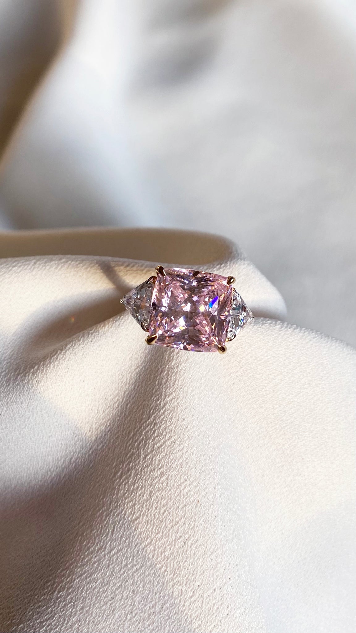 7 carat pink clearance diamond ring