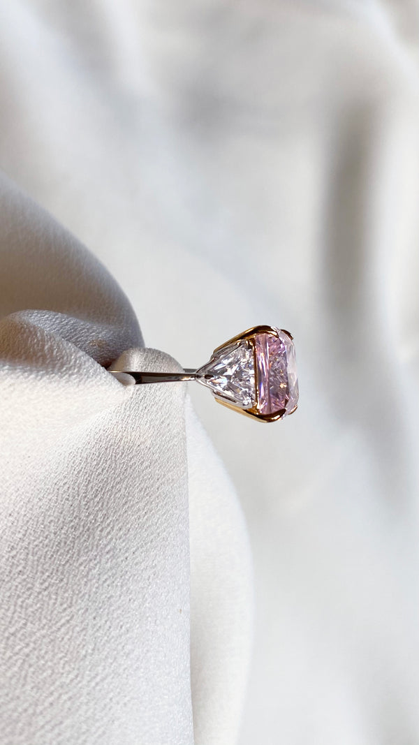 Gemma Pink Ring 9K White Gold