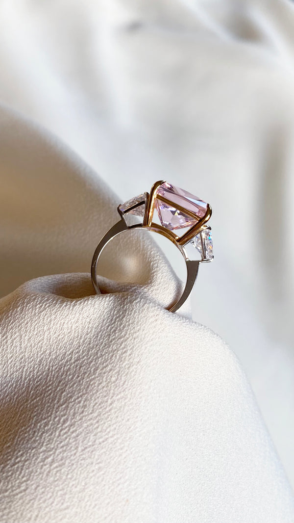 Gemma Pink Ring 9K White Gold