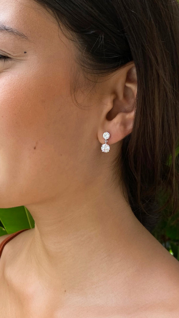 Gia Earrings 9K White Gold