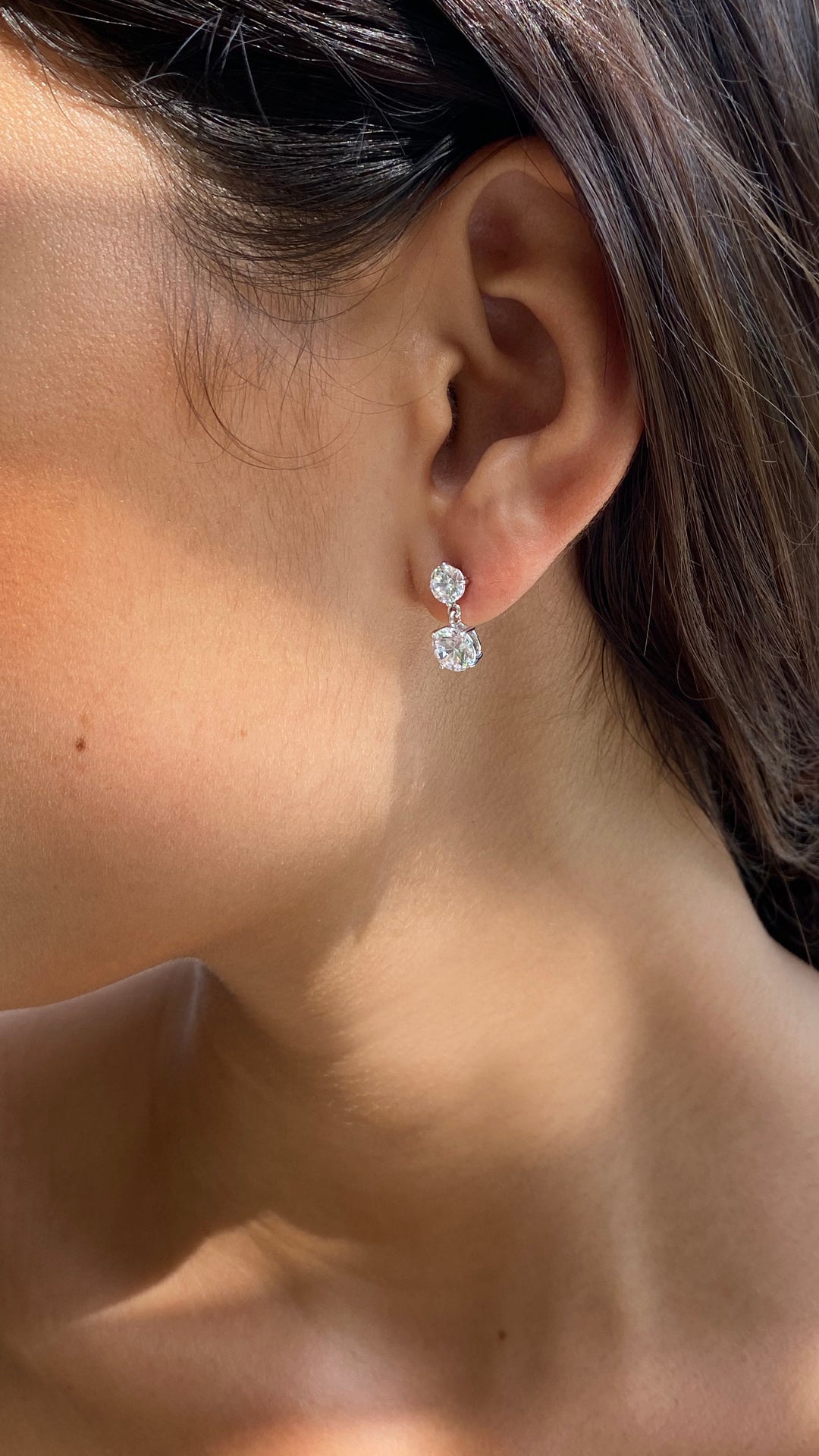Gia Earrings 9K White Gold