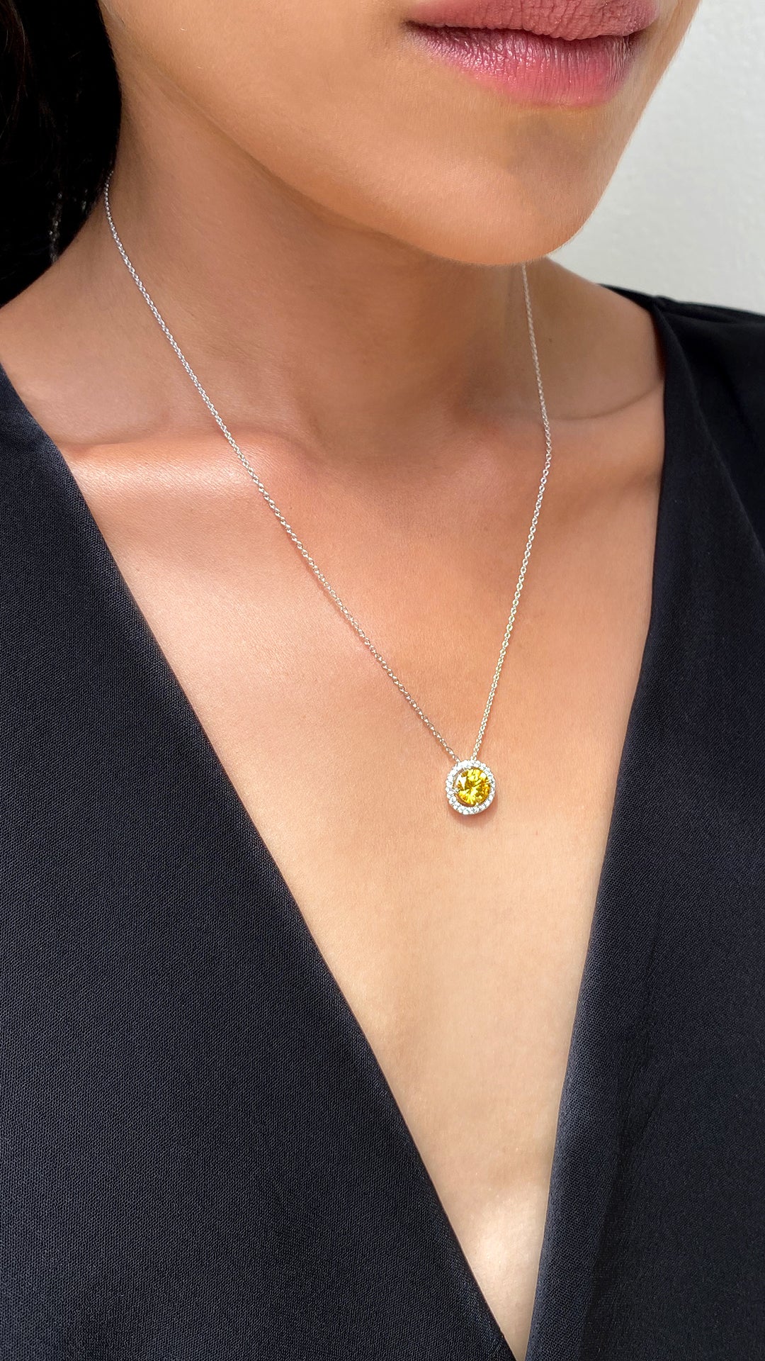 CARAT London Carat London Heart Shape Halo Stone Set Necklace - Necklaces  from Bradbury's The Jewellers UK