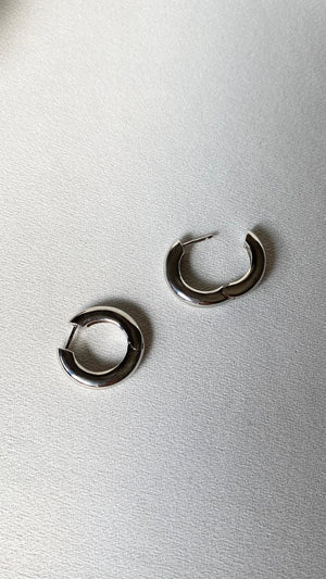 Haley Hoops Small Silver