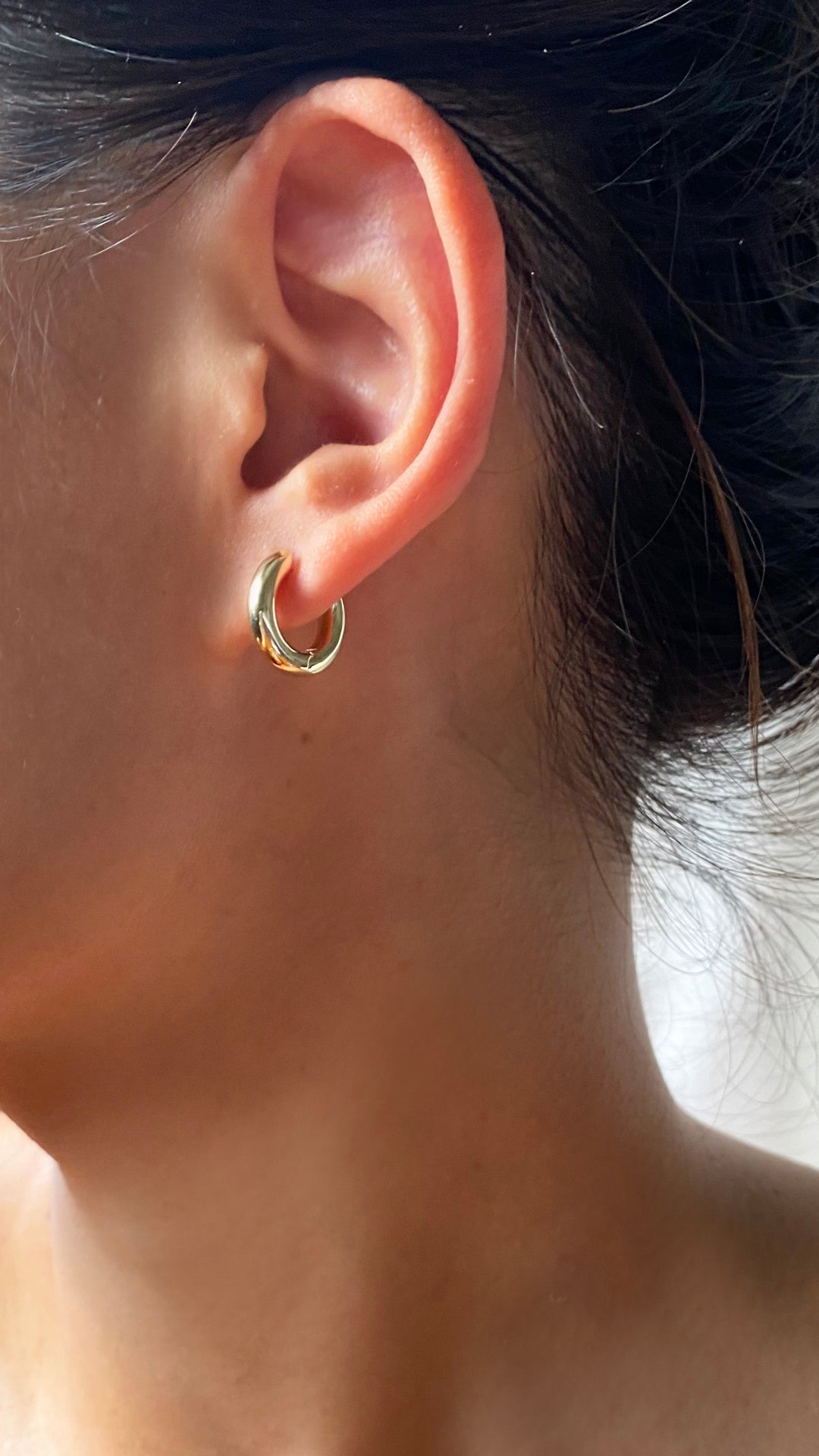18k gold discount hoops small