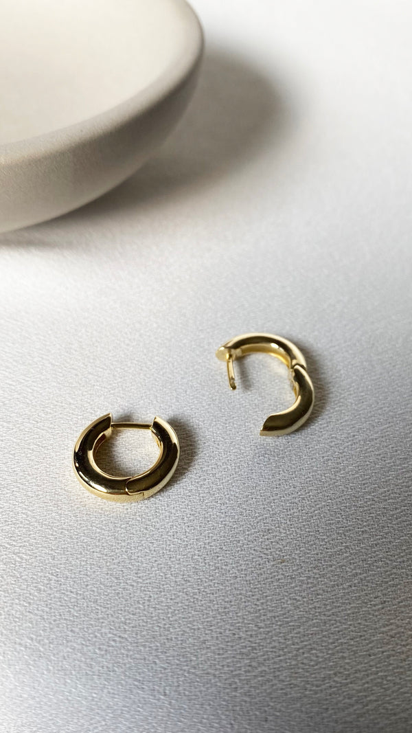 Haley Hoop Earrings Small Gold Vermeil