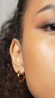 Hera Nude Hoop Earrings Gold Vermeil – CARAT* London UK