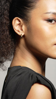 Hera Nude Hoop Earrings Gold Vermeil – CARAT* London UK