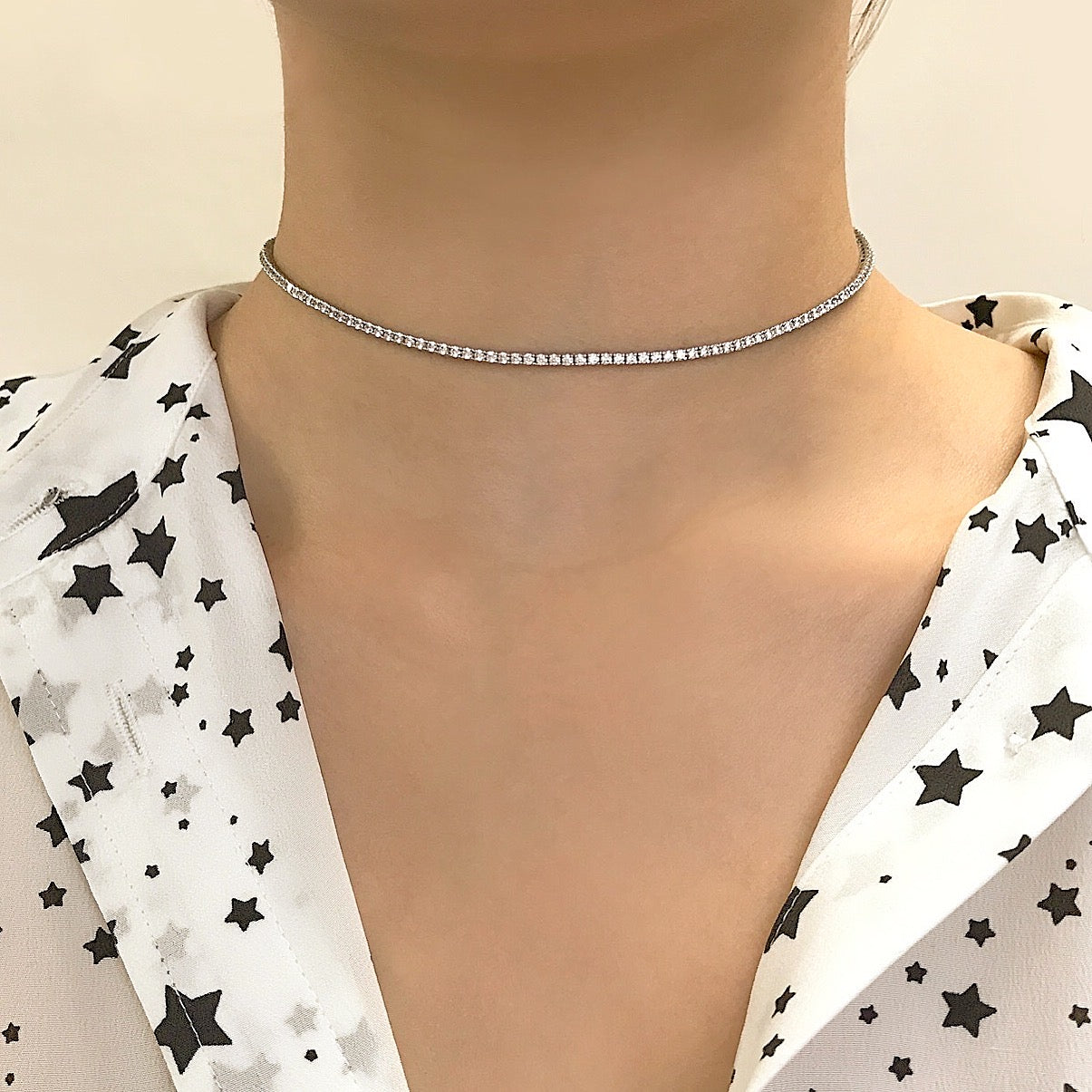 Lexi Necklace White Gold Plated