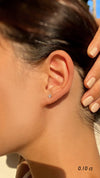 Irene Mini Single Stud Earrings 9K White Gold